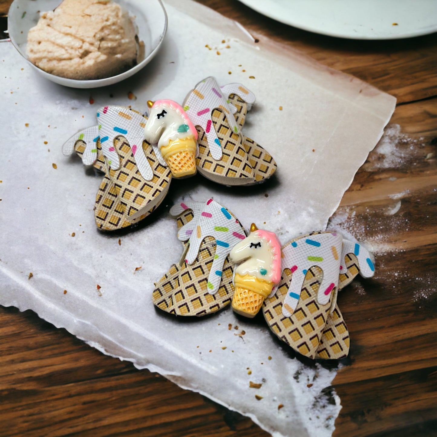 Ice Cream Party Clip-on Bow